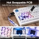 Клавиатура CIDOO QK75 White Игровая Беспроводная Механическая Клавиатура. 2,4 ГГц/Bluetooth/Кабель. Аккумулятор 4000 мАч. RGB Подсветка. HOT-SWAP. 75%. Pearl White - изображение 5