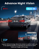 Автомобільний відеореєстратор Penemay V31 4K+1080P, 2 камери, Wi-Fi, 64 ГБ, G-Sensor, 24/7 Parking, екран 1.97 - зображення 6
