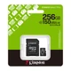 Карта памяти Kingston microSD 256GB C10 UHS-I A1 V10 R150MB/s + SD (SDCS3/256GB) - изображение 4