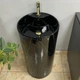 Умывальник напольный VBI Bolonia 470х465 круглый, черный мармор (VBI-019026) - изображение 1