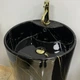 Умывальник напольный VBI Bolonia 470х465 круглый, черный мармор (VBI-019026) - изображение 5