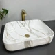 Умывальник накладной VBI Palermo 500x390 прямоугольный, мрамор (VBI-012302) - изображение 2