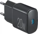 Мережевий зарядний пристрій Brevia ePower USB-C PD3.0 20W Black (45020CB) - зображення 1