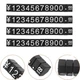 Набор пластиковых ценников Lesko SJX-HDY-XH-0-9 Black+White 45*3*5 мм с цифрами 100 шт на витрину - изображение 3