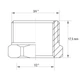 Футорка 1/2 "х3 / 4" Koer KF.F0608.WN без нікелю (KR2985) - зображення 2