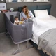 Кроватка детская 3 в 1 Chicco Next2Me Forever, графитово-серая - изображение 8