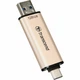 USB флеш накопитель Transcend 128GB JetFlash 930 Gold-Black USB 3.2/Type-C (TS128GJF930C) Transcend TS128GJF930C 912156 - изображение 4