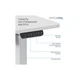 Комп'ютерний стіл OfficePro ODE1260W 1200 х 600 мм White (ODE1260W) OfficePro ODE1260W 970008 - зображення 4