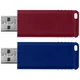 USB флеш накопитель Verbatim 2x32GB Store'n'Go Slider Red/Blue USB 2.0 (49327) Verbatim 49327 1080817 - изображение 4
