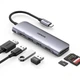 Концентратор Ugreen USB-C to 3xUSB 3.0 + HDMI + SD/TF CM195 gray (70410) UGREEN 70410 908582 - зображення 1