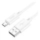 Кабель USB Hoco X88 Gratified Micro 2.4A 2m Колір Білий - зображення 11