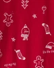 Детская пижама Carters, унисекс , 10 размер, 134 см, красный цвет, новогодний принт - изображение 2