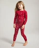 Детская пижама Carters, унисекс , 10 размер, 134 см, красный цвет, новогодний принт - изображение 3
