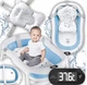 Дитяча ванночка складана з подушкою, термометром Hanert KinderBad Blue - зображення 1