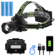 Ліхтар налобний акумуляторний з датчиком руху ZOOM з USB + 3x18650 BL-H2-TG-60W ( см11710 ) - зображення 1