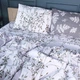 Простынь MirSon Бязь 17-0668 Grey Blooms 150 х 220 см (2200009957796) - изображение 3