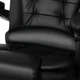 Крісло офісне з підставкою для ніг регулювання висоти навантаження max 130 кг чорне - зображення 7