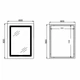 Зеркало Qtap Cardinal 600х800 LED подсветка Touch антизапотевания для ванной комнаты с димером (601309) - изображение 2