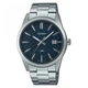 Мужские классические часы Casio MTP-VD03D-2A2 серебристые с синим циферблатом - изображение 1
