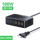 Зарядний пристрій 100W 6-Ports GAN Charger 3 USB-C + 3 USB-A ROCOREN - зображення 1