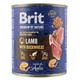 Корм вологий Brit Premium by Nature k консерви для собак з ягням та гречкою 800 г 8595602561858 - зображення 1