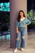 Широкие джинсы Uniqlo 1159844165 (Синий 25) - Уценка - изображение 5