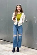 Широкие джинсы Uniqlo 1159844165 (Синий 25) - Уценка - изображение 8