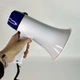 Громкоговоритель ручной на аккумуляторе с Bluetooth и диктофоном Handheld Megaphone, портативный рупор мегафон со складывающейся ручкой для улицы, митингов, экскурсий, концертов Бело-синий, HM-135BT-White/Blue - изображение 8