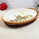 Форма для запікання овальна 2,1 л з ротанговим кошиком Kamille 6300 - зображення 4