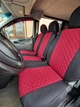 Универсальные чехлы на сиденья для Citroen Jumpy (Ситроен Джампи) II 2007- (1+2) Ткань + алькантара, Красный,Черный - изображение 2