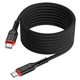 USB кабель для швидкої зарядки HOCO X59 Type-C / Type-C 60W 2 м Чорний - зображення 1