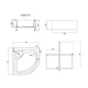 Поддон душевой Lidz KAPIELKA ST80x80x41 см высокий полукруглый с панелью для ванной комнаты поддон для душа (600118) - изображение 2