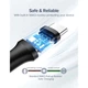 Дата кабель USB 2.0 AM to USB-C 0.25m 3A US287 black Ugreen (60114) - изображение 4