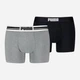 Набор трусов боксеров мужских хлопковых Puma Men Everyday Placed Logo Boxer 2P 93847602 S 2 шт Middle Grey Melange/Black (8720245590679) - изображение 1