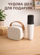 Портативне Дитяче Міні Караоке Bluetooth Колонка Бездротовий Мікрофон Бежевий - зображення 5