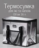 Термосумка 16 (л) з термоізоляцією з м’яким корпусом та передньою сітчастою кишенею / сумка-холодильник 33×18×27 (см) для поїздок та щоденного використання, срібляста - зображення 1