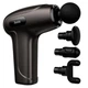 Портативный компактный ручной массажер пистолет массажер Massage Gun Hoco для спины и всего тела 4 в 1 черный - изображение 2