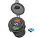 Врезная USB зарядка 4 порта QC 3.0 + PD Type-C с вольтметром в авто/к акуму/батарее - изображение 2