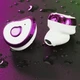 Беспроводные Bluetooth наушники вкладыши гарнитура Hyper HBQ SE-6 в кейсе-зарядке с аккумулятором 650mAh TWS Белые с фиолетовым - изображение 3