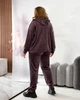 Женский велюровый костюм на змейке Nobilitas 54/56 кофейного - изображение 5