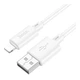 Кабель USB Hoco X88 Gratified Lightning 2.4A 2m Білий - изображение 1