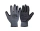 Перчатки хлопковые утепленные Mastertool CRINKLE LATEX COTTON латексное покрытие ладони 10.5" подвес серо-черные 83-0605 - изображение 1