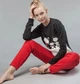 Жіноча піжама Gisela арт.21549 чорно-червона розмір М - зображення 3