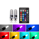 Комплект RGB LED ламп T10 (W5W) с пультом ДУ - Тюнинг подсветки авто (16 цветов) - изображение 2