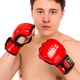 Перчатки для смешанных единоборств MMA на липучке размер M кожа VELO красный ULI-4035 - изображение 4