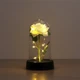 Ночник светильник Р Роза в колбе с LED подсветкой Желтый (28415) - изображение 1