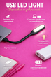 Гибкая Лампа LED USB Фонарик для Павербанка Ноутбука, Черный - изображение 2