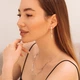 Срібні сережки 3201988 Діамант - изображение 4