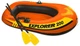 Човен надувний Intex 58331 «Explorer 200 Set» (41*94*185 см, гребний, півторамісний, двокамерний, весла ↔120 см, надувне дно, до 95 кг) - изображение 2