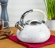 Чайник Edenberg EB-1900 3 л со свистком для индукции, белый - изображение 5